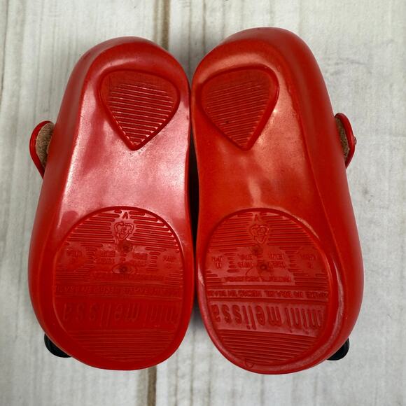 Mini Melissa Disney Minnie Mouse Red Shoes 5C - Picture 5 of 5